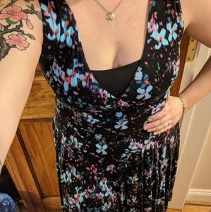 Reversible Floral Print Swing Dress